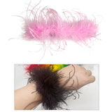 Maxbell Slap Bracelets Accessories Feather Hair Band Anklet Wristband Cuff Sleeves Pink