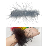 Maxbell Slap Bracelets Accessories Feather Hair Band Anklet Wristband Cuff Sleeves Grey