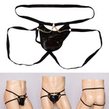 Maxbell Mens Jockstrap Underpant Low Waist Summer Elastic Open Butt Comfy G Strings