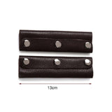 Maxbell 2x Leather Handbag Handle Wrap Cover Handle Protectors Holder for Travel Bag Black