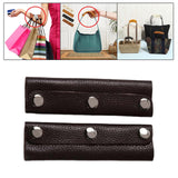 Maxbell 2x Leather Handbag Handle Wrap Cover Handle Protectors Holder for Travel Bag Black