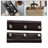 Maxbell 2x Leather Handbag Handle Wrap Cover Handle Protectors Holder for Travel Bag Black