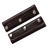 Maxbell 2x Leather Handbag Handle Wrap Cover Handle Protectors Holder for Travel Bag Black