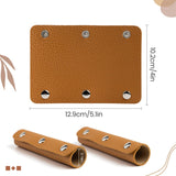 Maxbell 2x Leather Handbag Handle Wrap Cover Handle Protectors Holder for Travel Bag Orange