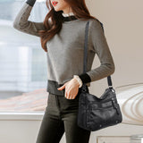 Maxbell Women Shoulder Bag Adjustable Strap Tote for Lady Girls Umbrellas black
