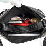 Maxbell Women Shoulder Bag Adjustable Strap Tote for Lady Girls Umbrellas black