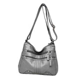 Maxbell Women Shoulder Bag Adjustable Strap Tote for Lady Girls Umbrellas gray