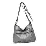 Maxbell Women Shoulder Bag Adjustable Strap Tote for Lady Girls Umbrellas gray