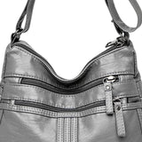 Maxbell Women Shoulder Bag Adjustable Strap Tote for Lady Girls Umbrellas gray
