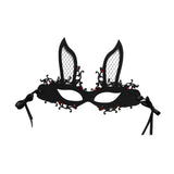 Maxbell Fashion Rabbit Mask Costume Accessories Half Face for Easter Carnival Women