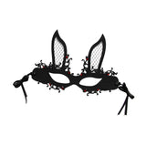 Maxbell Fashion Rabbit Mask Costume Accessories Half Face for Easter Carnival Women