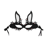 Maxbell Fashion Rabbit Mask Costume Accessories Half Face for Easter Carnival Women