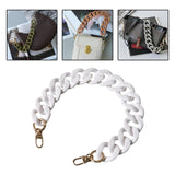 Maxbell Flat Chain Strap Acrylic Chains Charms Decoration Ladies Bag Handbag white