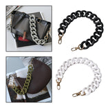 Maxbell Flat Chain Strap Acrylic Chains Charms Decoration Ladies Bag Handbag white