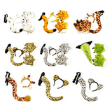Maxbell Cosplay Tail Set Costume Dress up Animal Themed Parties Gift for Birthday Giraffe 2pcs
