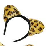 Maxbell Cosplay Tail Set Costume Dress up Animal Themed Parties Gift for Birthday Yellow Leopard 2pcs