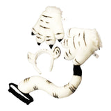 Maxbell Cosplay Tail Set Costume Dress up Animal Themed Parties Gift for Birthday White Tiger 4pcs