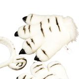 Maxbell Cosplay Tail Set Costume Dress up Animal Themed Parties Gift for Birthday White Tiger 4pcs