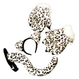 Maxbell Cosplay Tail Set Costume Dress up Animal Themed Parties Gift for Birthday Snow Leopard 4pcs