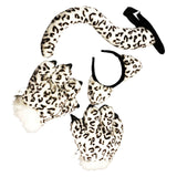 Maxbell Cosplay Tail Set Costume Dress up Animal Themed Parties Gift for Birthday Snow Leopard 4pcs