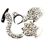 Maxbell Cosplay Tail Set Costume Dress up Animal Themed Parties Gift for Birthday Snow Leopard 4pcs