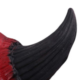 Maxbell Red Halloween Devil Demon Mask Half Face Scary for Cosplay Carnival Adults