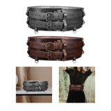 Maxbell Premium PU Leather Waist Belt Costume Accessories Dressing up with Buckle Black