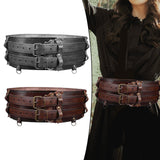 Maxbell Premium PU Leather Waist Belt Costume Accessories Dressing up with Buckle Black