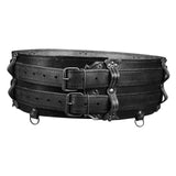 Maxbell Premium PU Leather Waist Belt Costume Accessories Dressing up with Buckle Black
