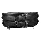 Maxbell Premium PU Leather Waist Belt Costume Accessories Dressing up with Buckle Black