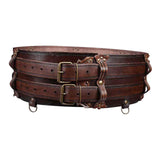 Maxbell Premium PU Leather Waist Belt Costume Accessories Dressing up with Buckle Brown