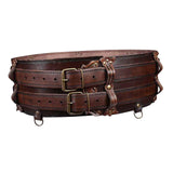 Maxbell Premium PU Leather Waist Belt Costume Accessories Dressing up with Buckle Brown