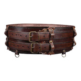 Maxbell Premium PU Leather Waist Belt Costume Accessories Dressing up with Buckle Brown