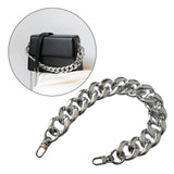 Maxbell Shoulder Chain Strap Silver Acrylic Comfortable Removable for Purse Wallet A