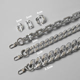 Maxbell Shoulder Chain Strap Silver Acrylic Comfortable Removable for Purse Wallet A