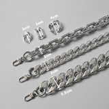 Maxbell Shoulder Chain Strap Silver Acrylic Comfortable Removable for Purse Wallet A