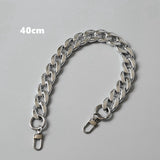 Maxbell Shoulder Chain Strap Silver Acrylic Comfortable Removable for Purse Wallet A