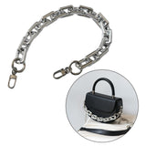 Maxbell Shoulder Chain Strap Silver Acrylic Comfortable Removable for Purse Wallet B