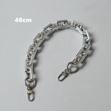 Maxbell Shoulder Chain Strap Silver Acrylic Comfortable Removable for Purse Wallet B