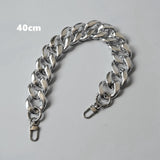 Maxbell Shoulder Chain Strap Silver Acrylic Comfortable Removable for Purse Wallet C
