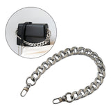 Maxbell Shoulder Chain Strap Silver Acrylic Comfortable Removable for Purse Wallet C