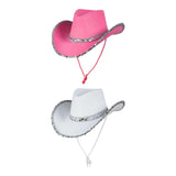 Maxbell Women Cowboy Hat Party Hat Sunhat for Holiday Costume Clothes Accessories