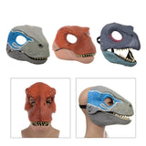 Maxbell Creative Dinosaur Mask Moving Jaw Cosplay Head Mask for Party Costume Decor Blue