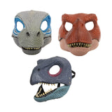 Maxbell Creative Dinosaur Mask Moving Jaw Cosplay Head Mask for Party Costume Decor Blue