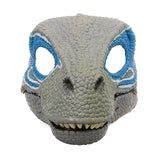 Maxbell Creative Dinosaur Mask Moving Jaw Cosplay Head Mask for Party Costume Decor Blue