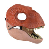 Maxbell Creative Dinosaur Mask Moving Jaw Cosplay Head Mask for Party Costume Decor Red