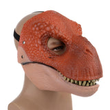 Maxbell Creative Dinosaur Mask Moving Jaw Cosplay Head Mask for Party Costume Decor Red