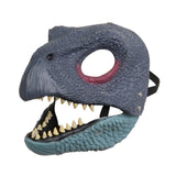 Maxbell Creative Dinosaur Mask Moving Jaw Cosplay Head Mask for Party Costume Decor Royal Blue