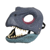 Maxbell Creative Dinosaur Mask Moving Jaw Cosplay Head Mask for Party Costume Decor Royal Blue