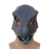 Maxbell Creative Dinosaur Mask Moving Jaw Cosplay Head Mask for Party Costume Decor Royal Blue